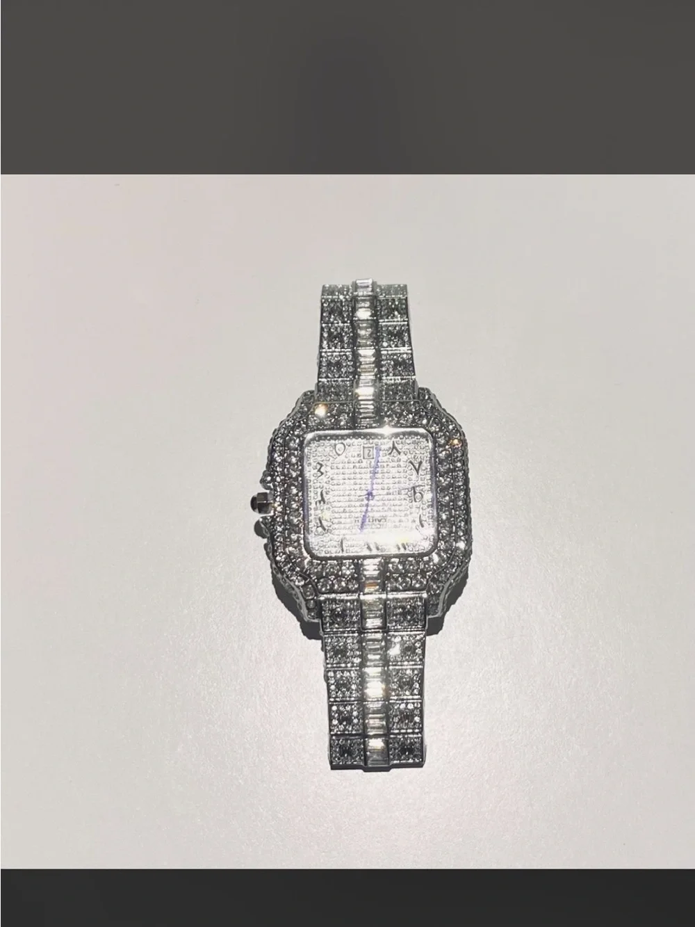 Silver Crystal-Embellished men Watch - Cartier